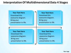 Organizational dynamics interpretation of multidimensional data 4 stages powerpoint templates 0515