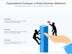 Organizational employee to reach business milestones