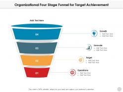 Organizational four stage funnel for target achievement
