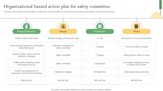 Organizational Hazard Action Plan For Safety Committee