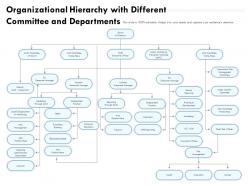 Organizational hierarchy with different committee and departments