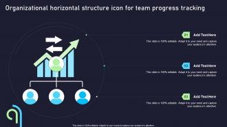 Organizational Horizontal Structure Icon For Team Progress Tracking