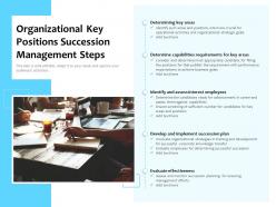 Organizational key positions succession management steps