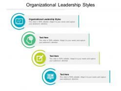 Organizational leadership styles ppt powerpoint presentation icon outfit cpb