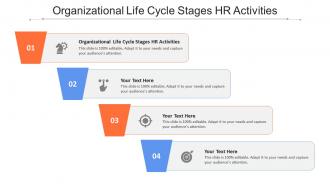 Organizational life cycle stages hr activities ppt powerpoint presentation slides infographic template cpb