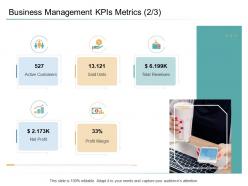 Organizational management business management kpis metrics customers ppt images