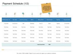 Organizational management payment schedule due ppt powerpoint presentation gallery show