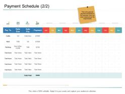 Organizational Management Payment Schedule Rent Ppt Powerpoint Presentation Styles