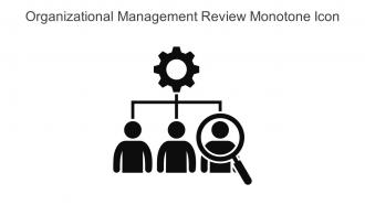 Organizational Management Review Monotone Icon In Powerpoint Pptx Png And Editable Eps Format