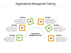Organizational management training ppt powerpoint infographics slideshow cpb