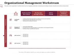 Organizational management workstream assessing stakeholders ppt infographic