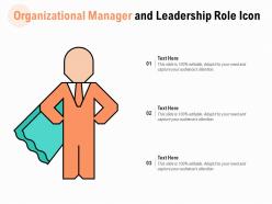 Organizational manager and leadership role icon