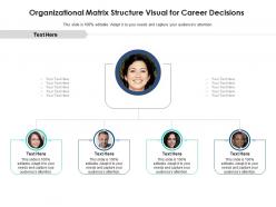 Organizational Matrix Structure Visual For Career Decisions Infographic Template