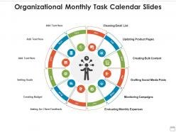 Organizational monthly task calendar slides