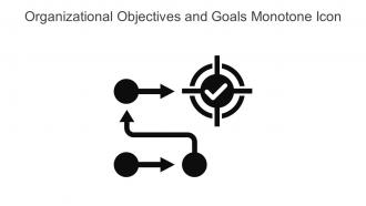 Organizational Objectives And Goals Monotone Icon In Powerpoint Pptx Png And Editable Eps Format