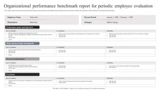 Organizational Performance Benchmark Report For Periodic Employee Evaluation
