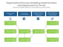 Organizational process modelling implementation and deployment by owner