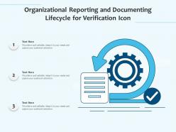 Organizational Reporting And Documenting Lifecycle For Verification Icon