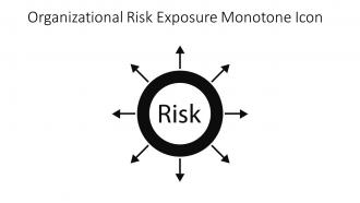 Organizational Risk Exposure Monotone Icon In Powerpoint Pptx Png And Editable Eps Format