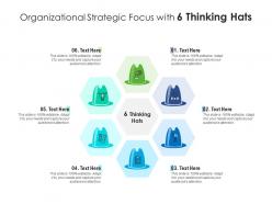 Organizational strategic focus with 6 thinking hats infographic template