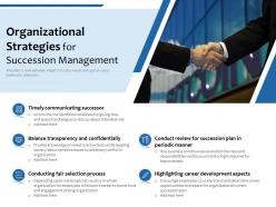 Organizational strategies for succession management