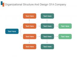 Organizational structure and design of a company ppt slide design
