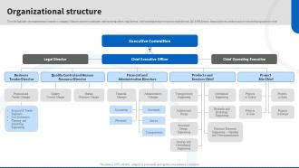 Organizational Structure Engineering Work Company Profile Ppt Professional Backgrounds