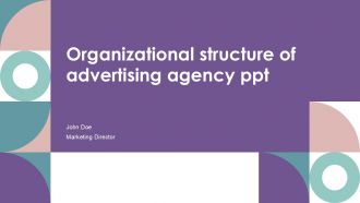 Organizational Structure Of Advertising Agency PPT Summary ACP