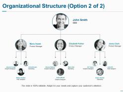 Organizational structure ppt summary background images