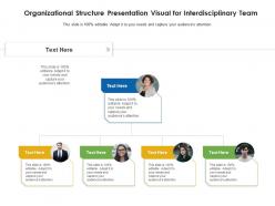 Organizational structure presentation visual for interdisciplinary team infographic template