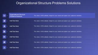 Organizational Structure Problems Solutions In Powerpoint And Google Slides Cpb