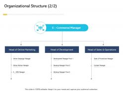 Organizational structure sales digital business and ecommerce management ppt icon designs download