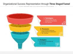 Organizational success representation through three staged funnel