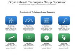 Organizational techniques group discussion ppt powerpoint presentation icon example cpb
