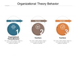 Organizational theory behaviour ppt powerpoint presentation infographics brochure cpb
