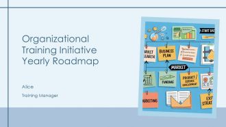 Organizational Training Initiative Yearly Roadmap PPT Structure AT