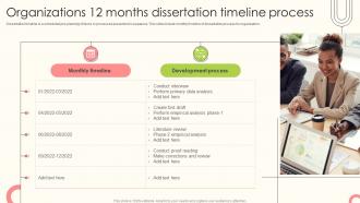 Organizations 12 Months Dissertation Timeline Process