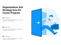 Organizations exit strategy icon for career progress