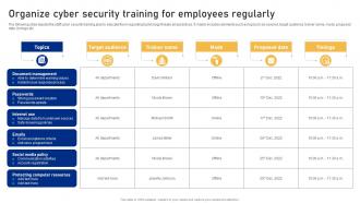 Organize Cyber Security Training For Employees Regularly Cyber Risk Assessment