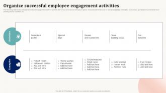 Organize Successful Employee Engagement Activities Effective Employee Engagement