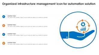 Organized Infrastructure Management Icon For Automation Solution