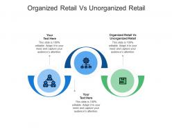Organized retail vs unorganized retail ppt powerpoint presentation infographics shapes cpb