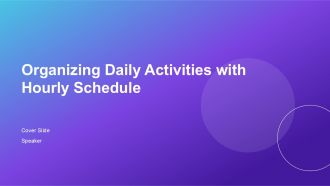 Organizing Daily Activities With Hourly Schedule PPT Slides AT