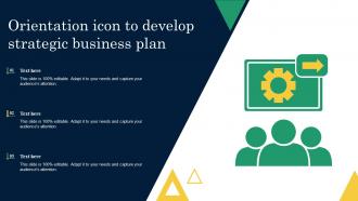Orientation Icon To Develop Strategic Business Plan