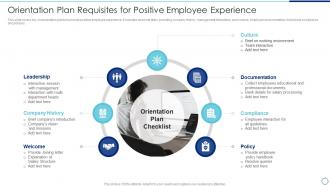 Orientation Plan Requisites For Positive Employee Experience