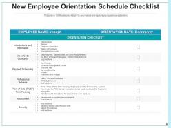 Orientation Schedule Business Assignment Professional Overview