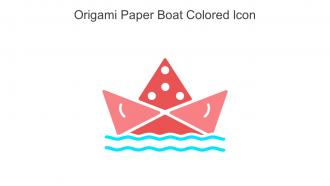 Origami Paper Boat Colored Icon In Powerpoint Pptx Png And Editable Eps Format