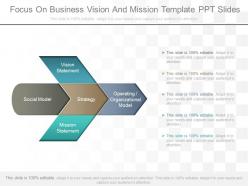 Original focus on business vision and mission template ppt slides