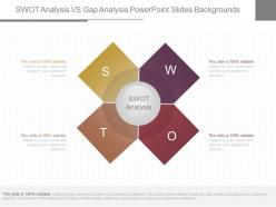 Original Swot Analysis Vs Gap Analysis Powerpoint Slides Backgrounds