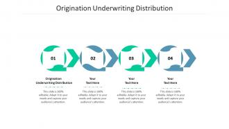 Origination underwriting distribution ppt powerpoint presentation pictures brochure cpb
